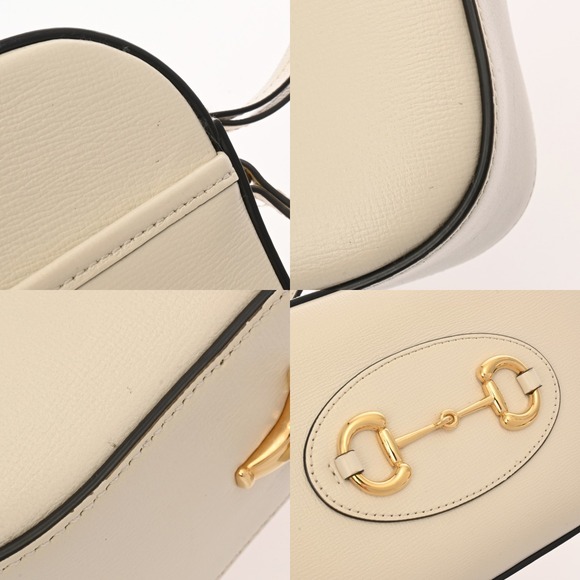 Gucci Horsebit Camera Bag White Leather Shoulder - Picture 7 of 9